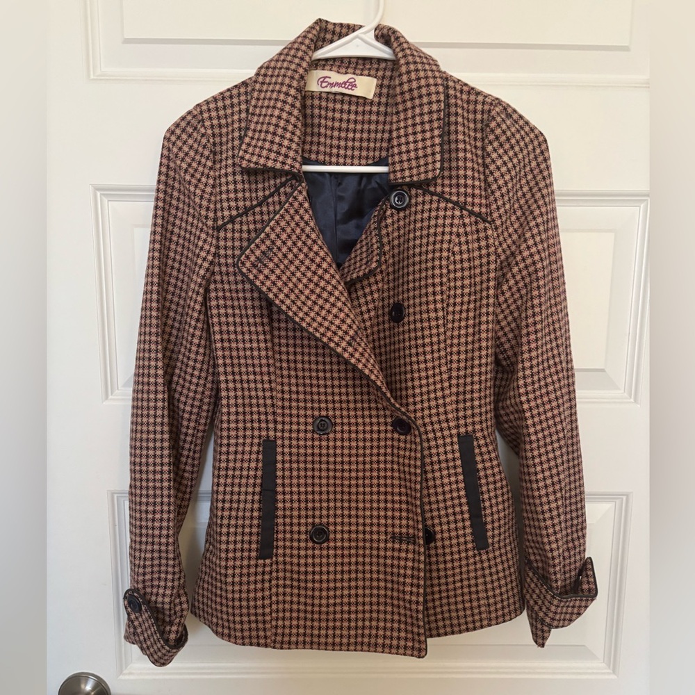 Emmelee for F.C. Plaid Pea Coat